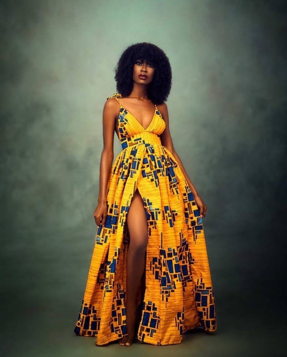 AFRICAN PRINT BRALETTE Dress Peju African Clothing for Women