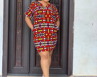 JOMI AFRICAN DRESS, African Shift Dress For Women, Sexy Dress, Gift For Her