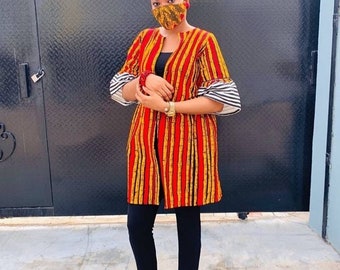 Yemi African print dress, African clothing for women