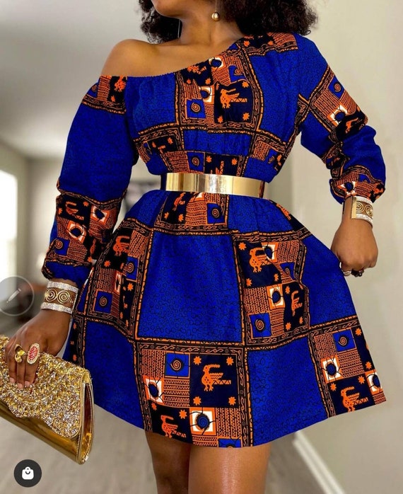 transmissie bloemblad afstand Grace Afrikaanse print jurk / Afrikaanse wax jurk / Afrikaanse - Etsy België
