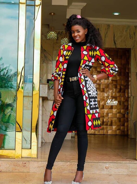long ankara jacket