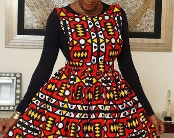 Pelumi African print pinafore / African print dress / African clothing for women