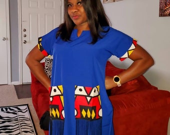 AFRICAN PRINT DRESS, Adunni African Shift Dress, African Dress, African Clothing For Women