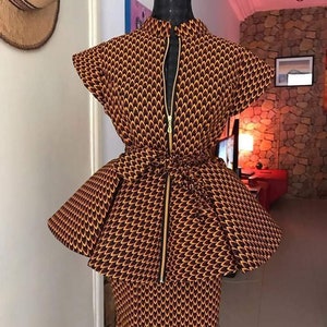 AFRICAN 2 PIECES set, Gbemi African Print Dress For Women, African Clothing For Women