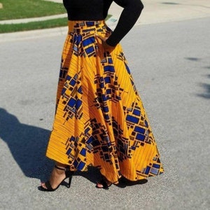 Rayo African maxi skirt / African skirt / Ankara maxi skirt / African print skirt for women / African clothing /