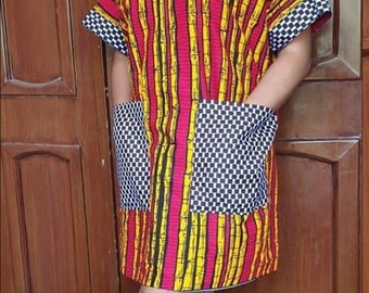 Tee African print dress / African print dress for women / African dress / women's clothing