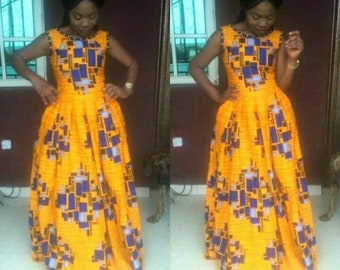 AFRICAN PRINT DRESS, Ankara Maxi Dress, African Clothing For Women, African Wedding