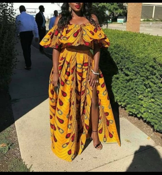Bash African Crop Top and Matching Skirt African Skirt African