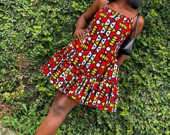 Ajoke African print dress, African clothing for women, African wedding