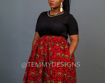 African print skirt plus size hotsell