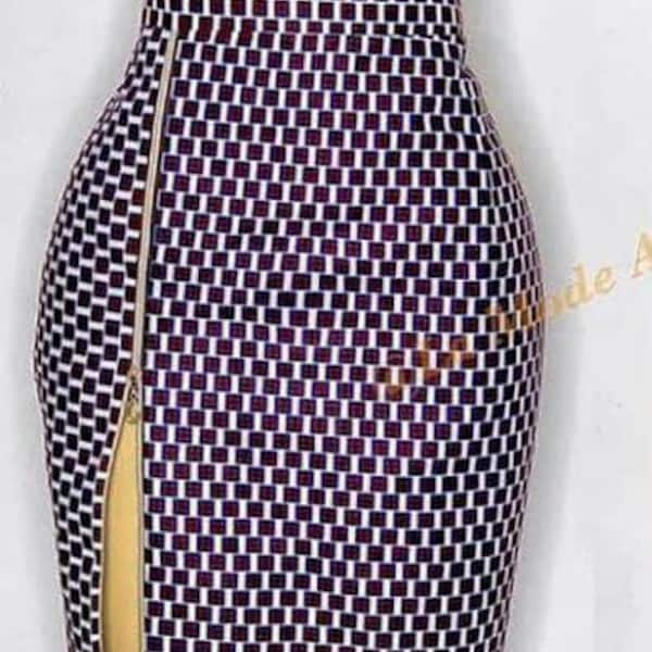 Peppy African pencil skirt /  African print skirt for women / Ankara pencil skirt