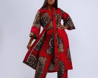 AFRICAN WOMEN CLOTHING, Samantha 2 Pieces Set For Women, African Print Dress, Ankara Dress