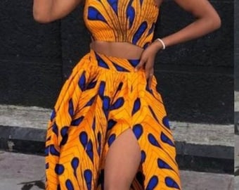 Bolu African clothing for women, African crop top, Women's clothing, Maxi skirt