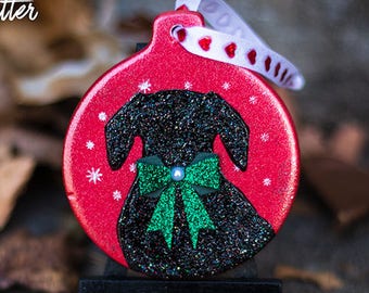 Dachshund Ceramic Christmas Ornament