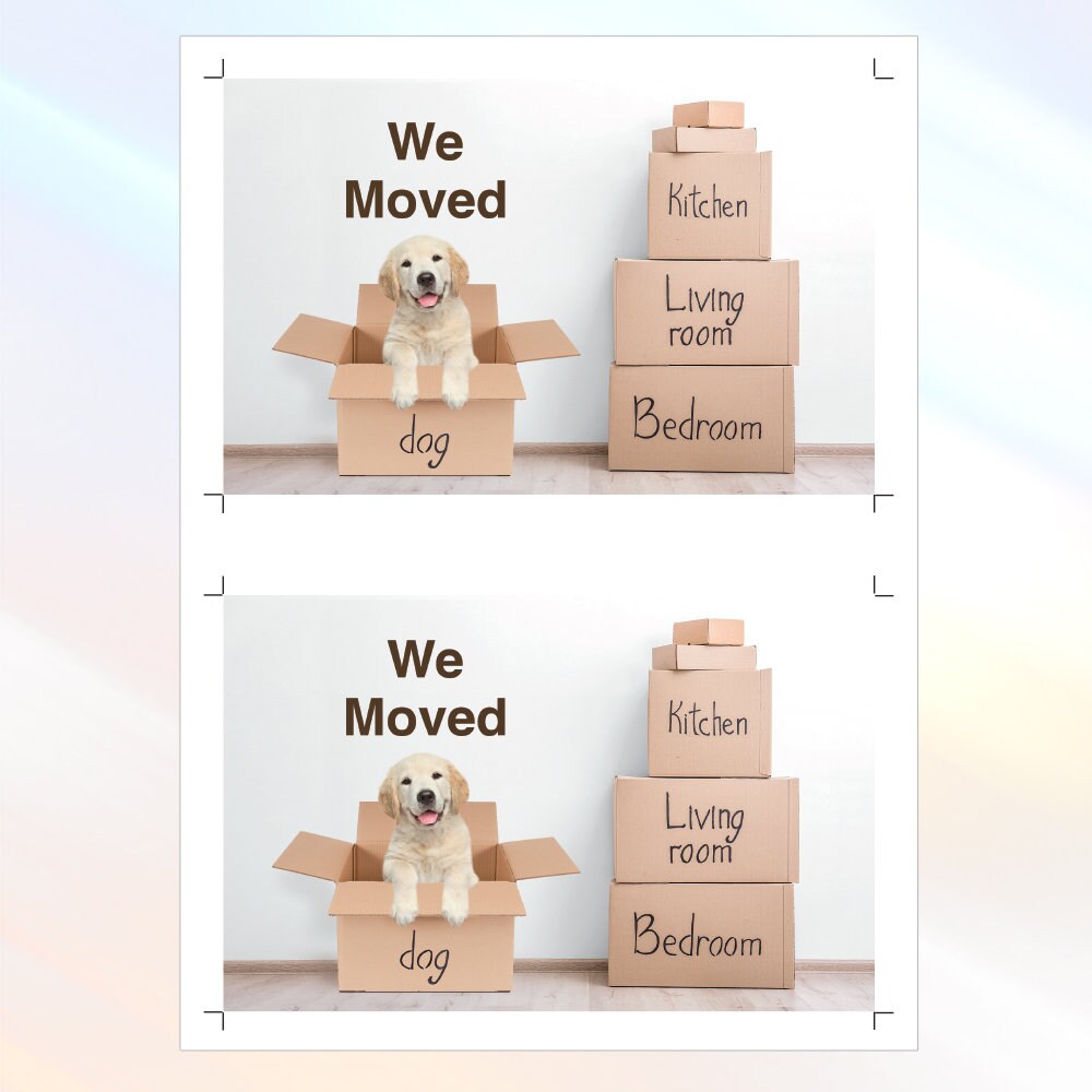 Printable Postcards Printable Moving Postcards We Moved Etsy