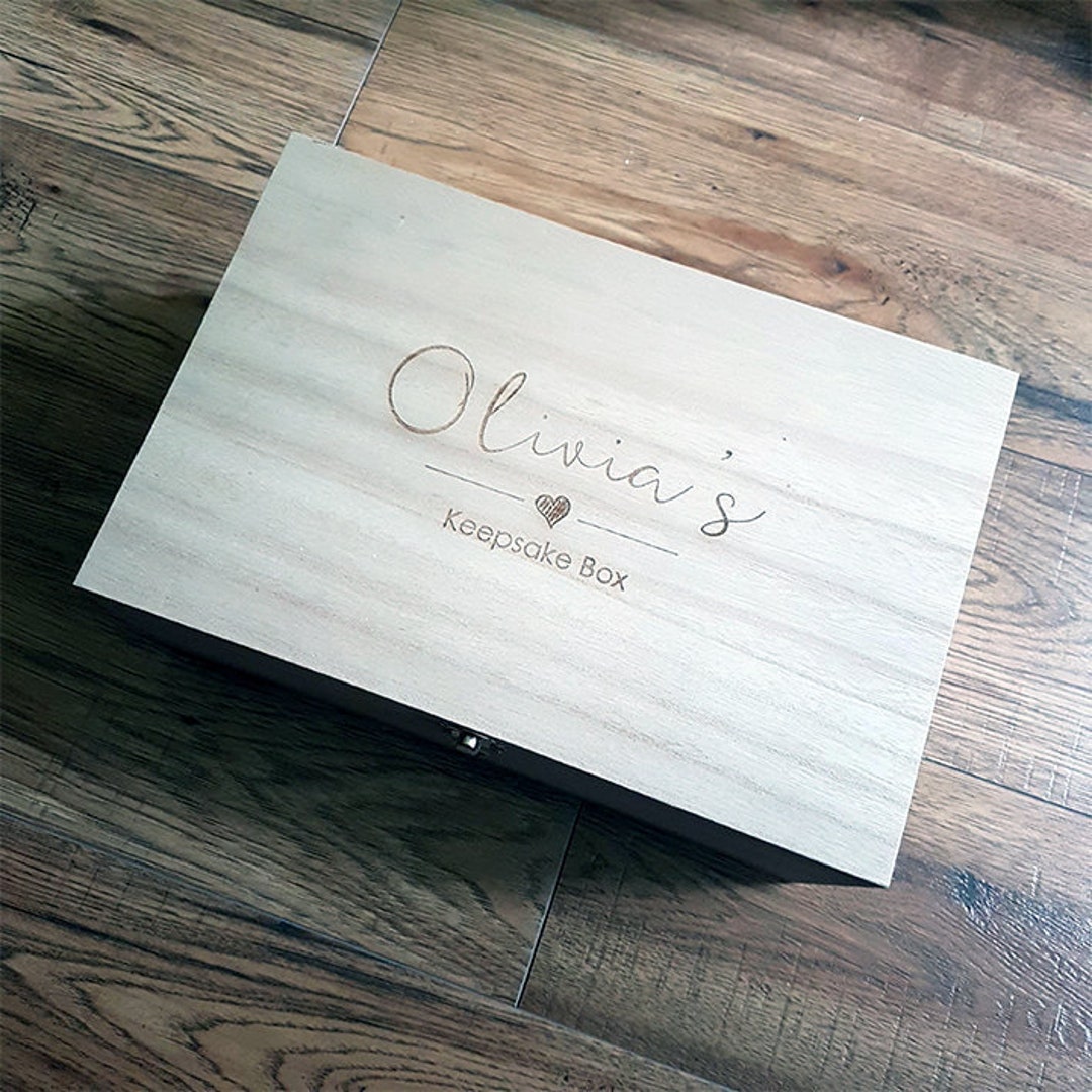 Personalized Wooden Keepsake Box: Engraved Memory Box - Etsy