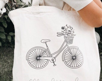 Jute bag market bag bicycle shopper