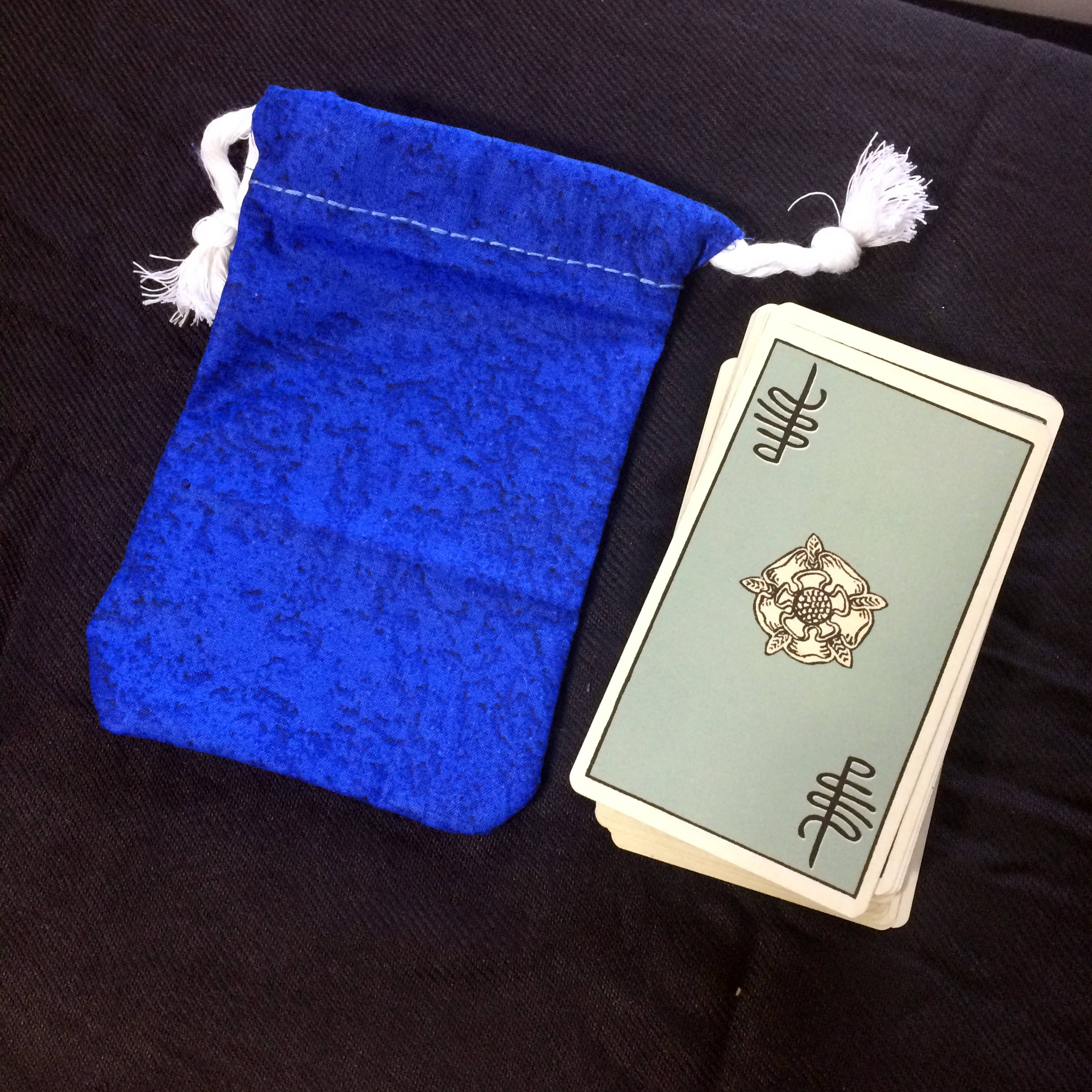 Blue Pattern Tarot Card Deck Bag Drawstring Bag for Tarot Etsy