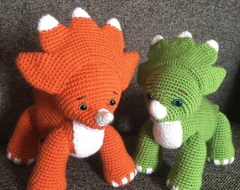Triceratops Dinosaurier Häkelanleitung