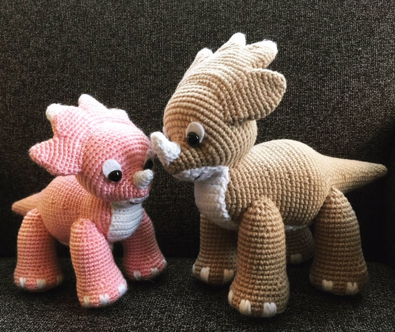 Triceratops Dinosaur Crochet Pattern Etsy