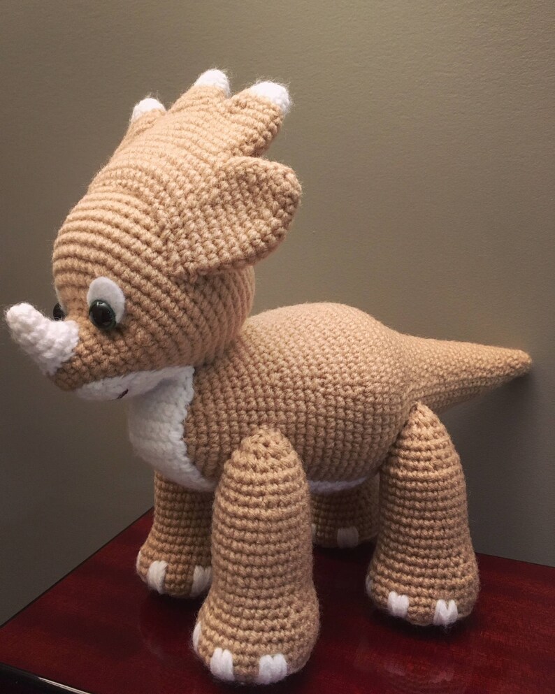 Triceratops Dinosaur Crochet Pattern Etsy