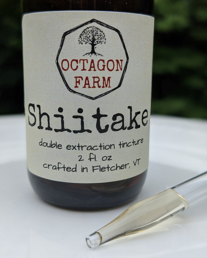 Shiitake Tincture Double Extraction Mushroom Natural Vitamin D Etsy