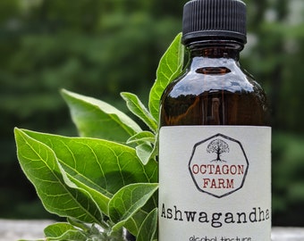 Ashwagandha Tincture extract root natural herbal supplement medicinal Indian ginseng Ayurvedic stress sleep free shipping