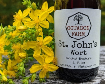 St. John's Wort Tincture extract Vermont natural herb medicinal supplement herbal sleep free shipping