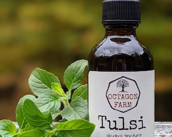 Extracto de tintura de Tulsi, albahaca sagrada, suplemento herbal natural, té medicinal ayurvédico en polvo, envío gratuito