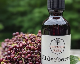Elderberry Tincture extract natural herbal medicine supplement extract medicinal wild harvest syrup free shipping