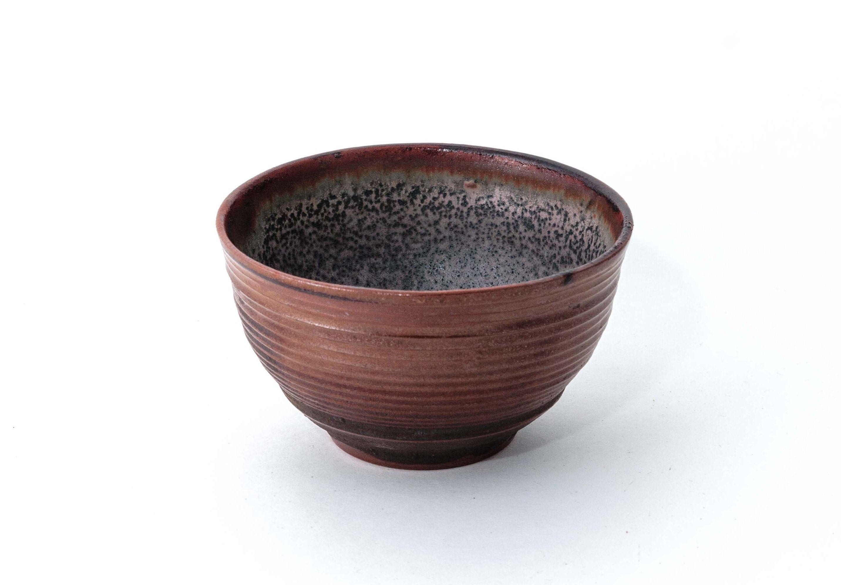 Taza Ceremonial té verde matcha cha cuenco de cerámica con esmalte marrón oscuro cuenco Chawan 