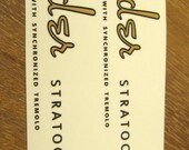 Fender Stratocaster Decal Headstock waterslide decal 1954 - 1967 Strat Vintage Guitar decal