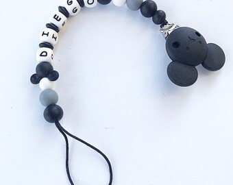 personalized pacifier clip boy