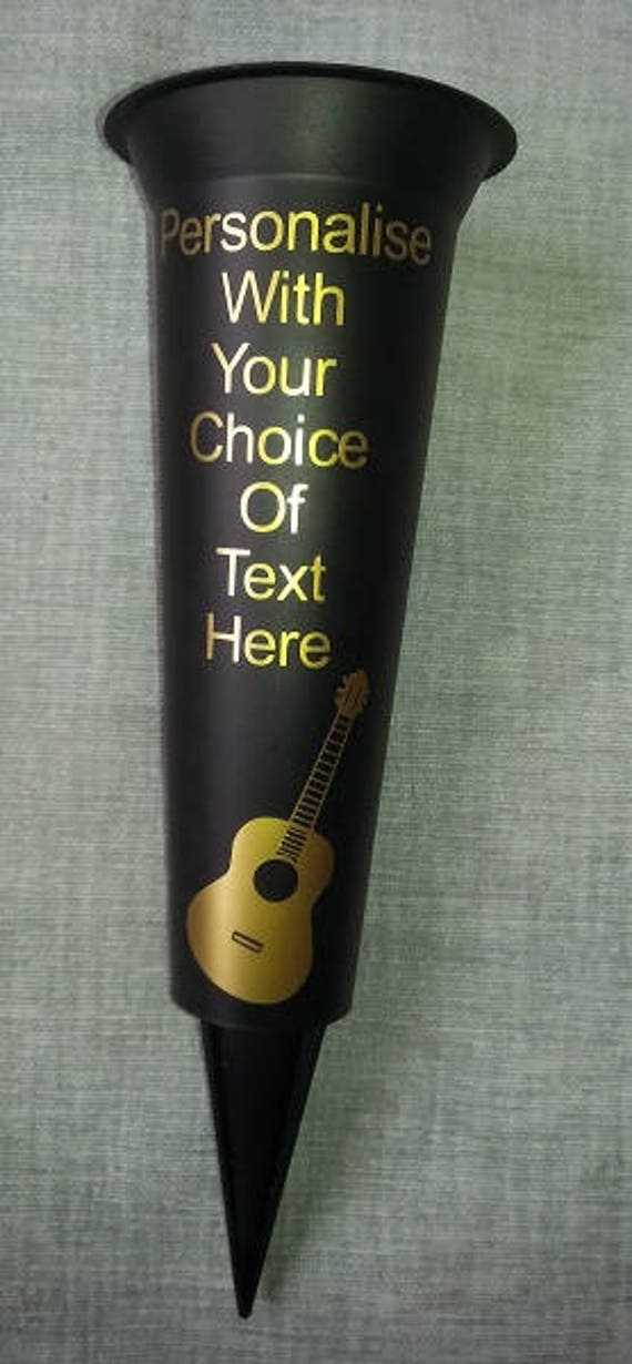 Personalised Grave Vase Spike Guitar Design Etsy