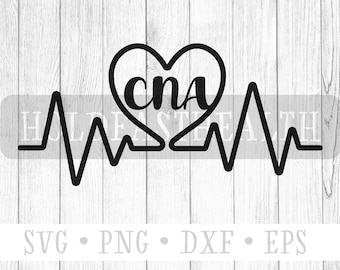 CNA Heartbeat SVG, Nurse Life PNG, Cricut Cut File (Digital Download)