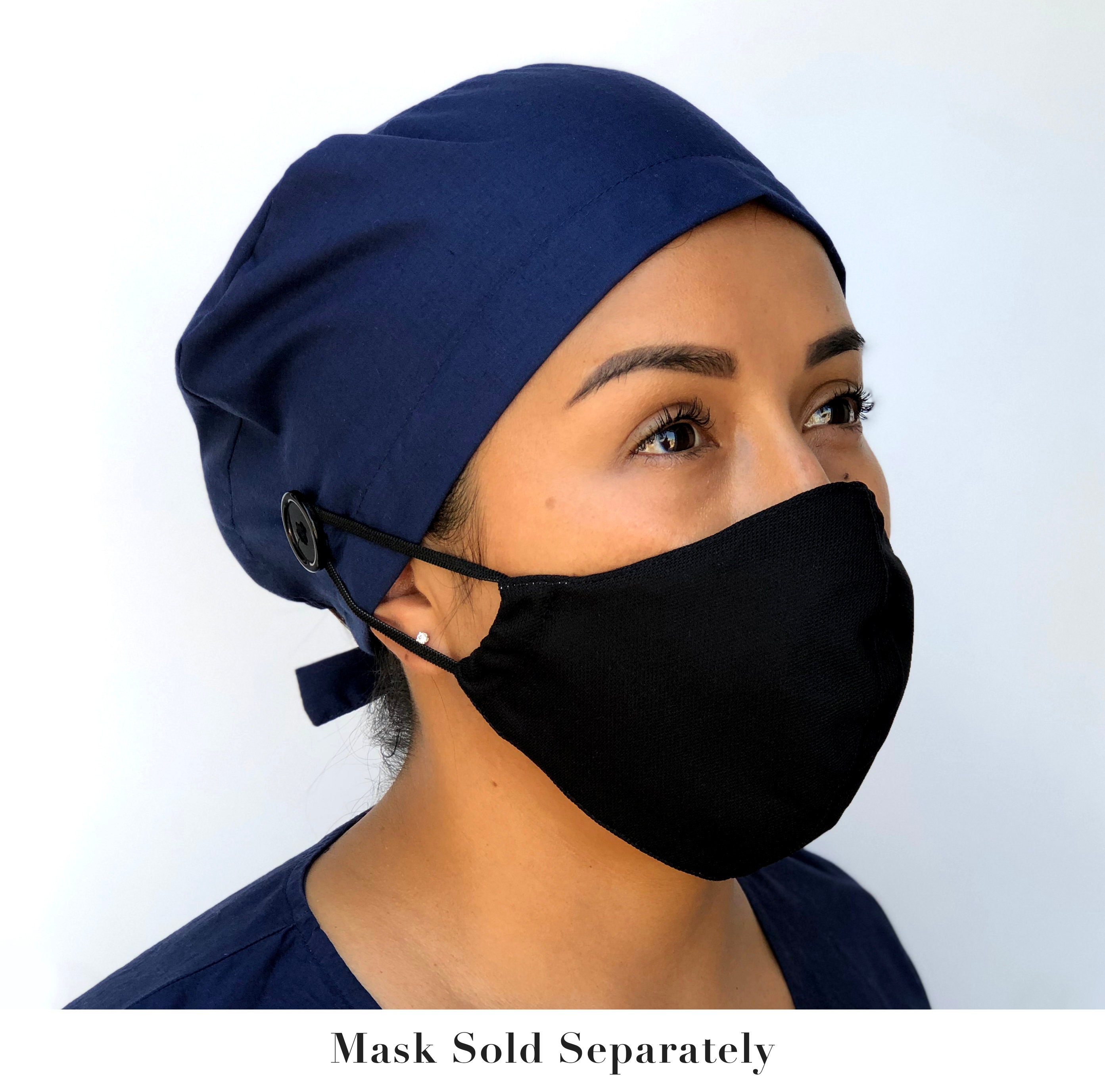 Surgical cap Unisex scrub caps with buttons Medical scrub Etsy