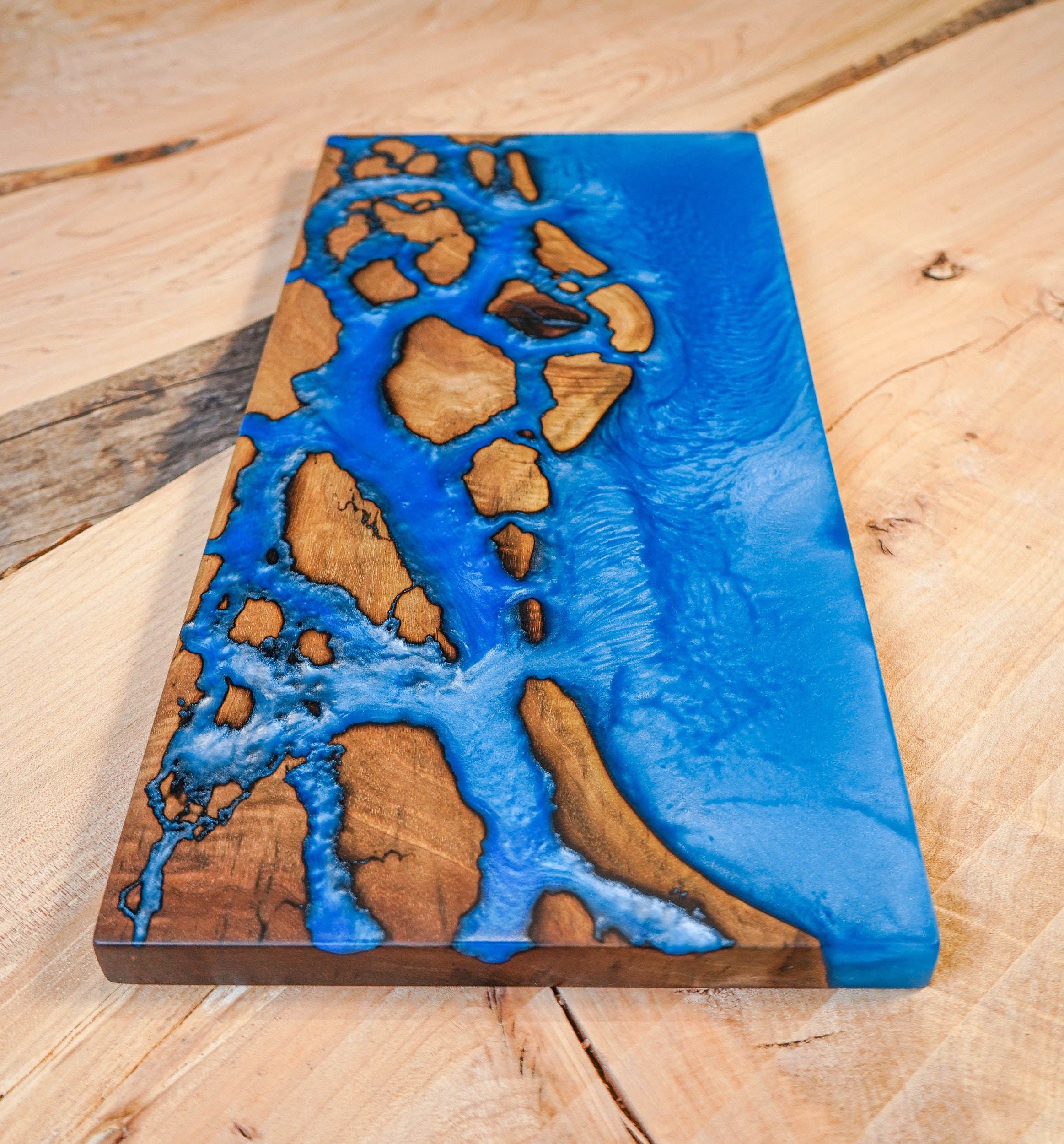 Swirl Colored Resin Rectangle Chopping Board