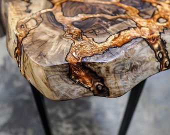 Fractal River Console Table - Entryway Table - Live Edge Table - Epoxy River - Fractal Burning - River Table