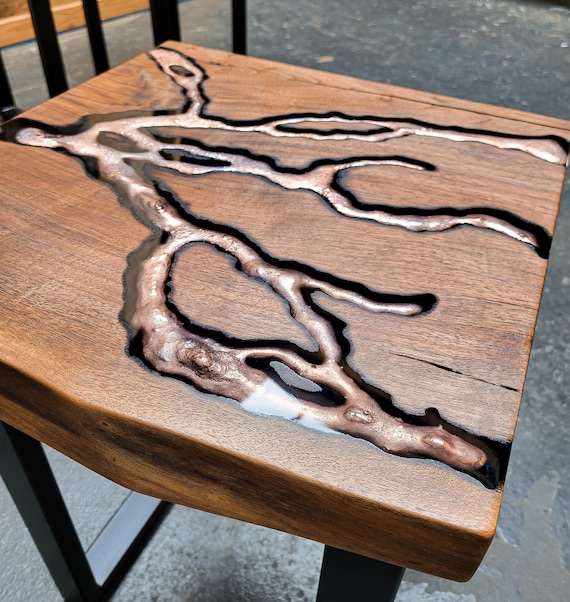 Copper epoxy on sale river table