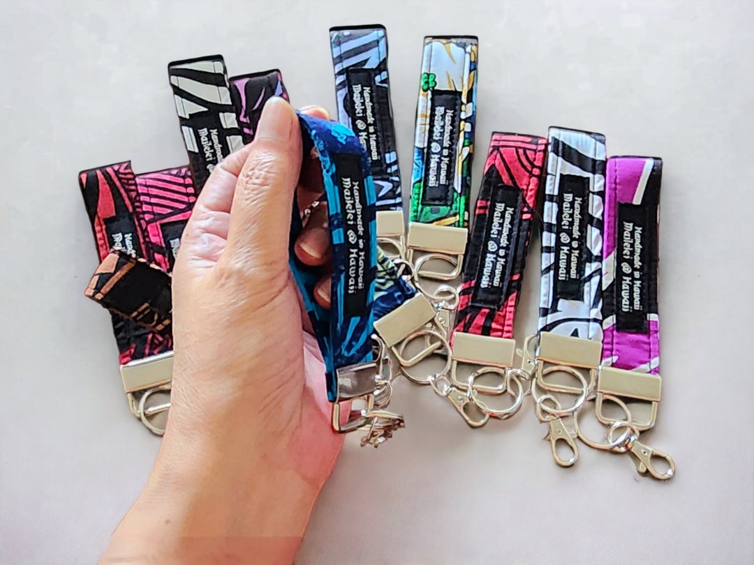 12 Fabric Key Chains Key Fobs in Hawaii Made With Fabric Etsy