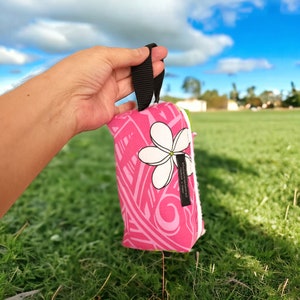 Boxed zip pouch Pencil pouch Handmade in Hawaii Hawaiian print image 1