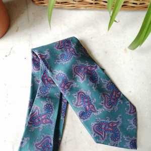 Vintage Silk Paisley Long Tie