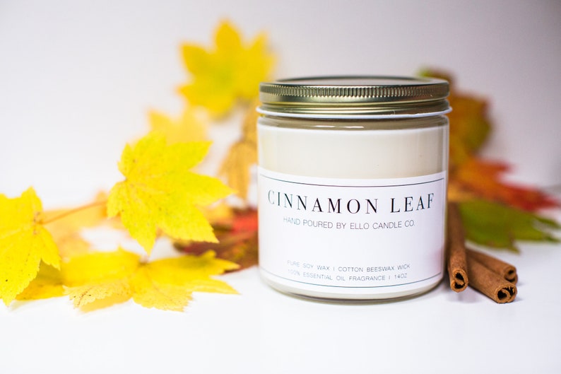 Essential Oil Soy Candle Cinnamon Leaf Etsy
