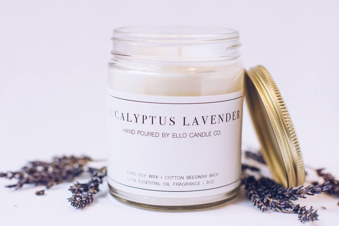 Essential Oil Candle Eucalyptus Lavender Etsy