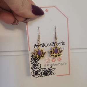 Lotus Flower Polymer Clay Earrings – Handmade, Lightweight, Elegant