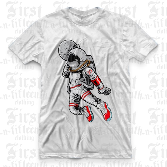 astronaut wearing jordans