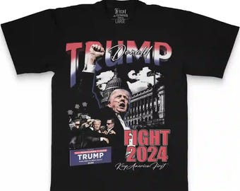 Donald Trump Maga Fight T-Shirt Tee Free Shipping