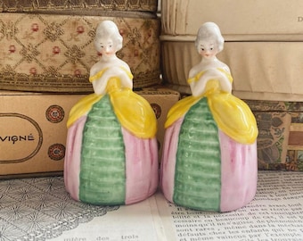 ADORABLE* Lot de 2 poupées figurines en porcelaine vintage de France