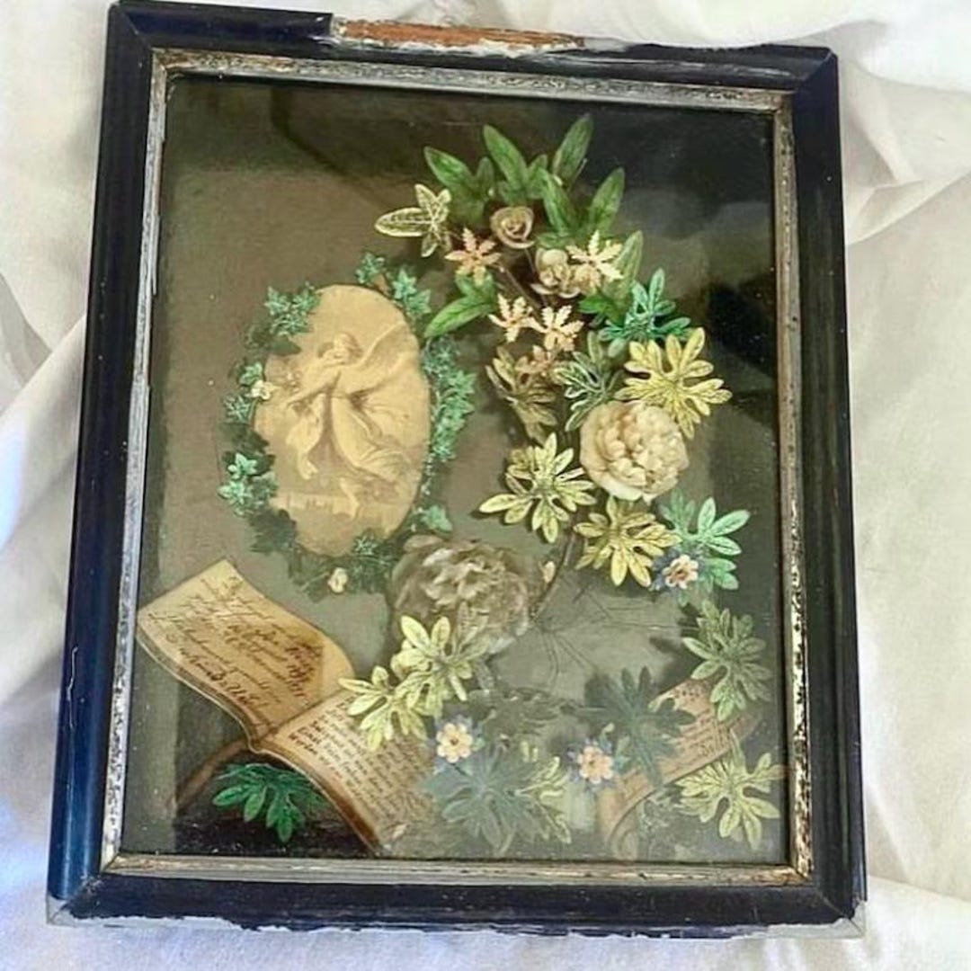 RARE Antique Mourning Memorial Shadow Box (1794–1880) - Etsy