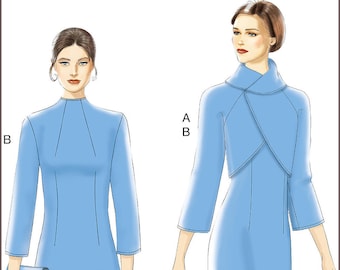 V9266 Vogue 9266 or Vogue 1736 Sewing Pattern Vintage Style of 1950's  Fitted Lined Dress Cropped Jacket Very EASY Sizes 6-14 or 14-22 V1736